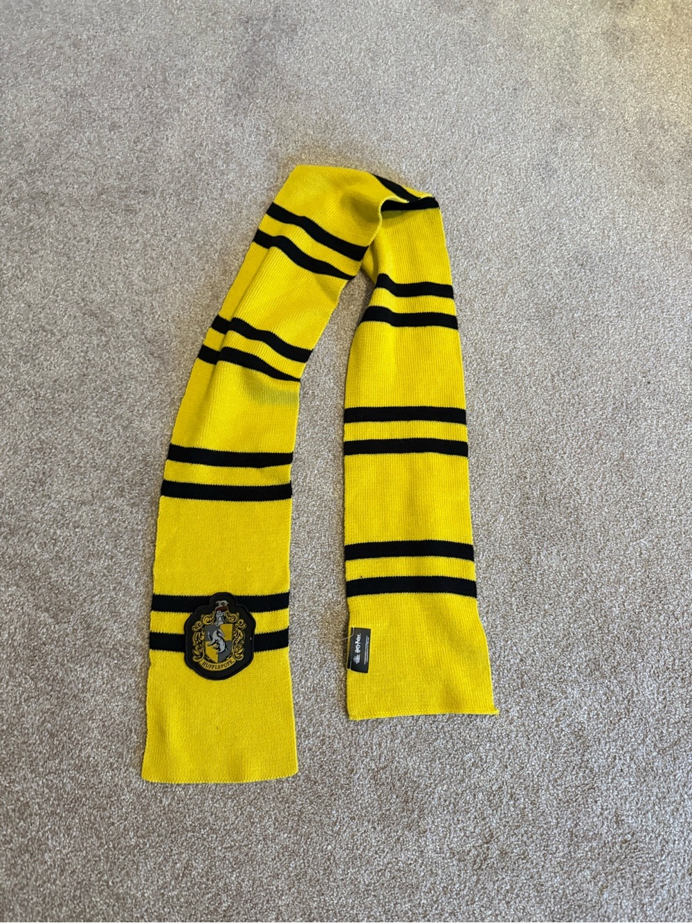 Hufflepuff Yellow & Black Knit Scarf - Officially Licensed